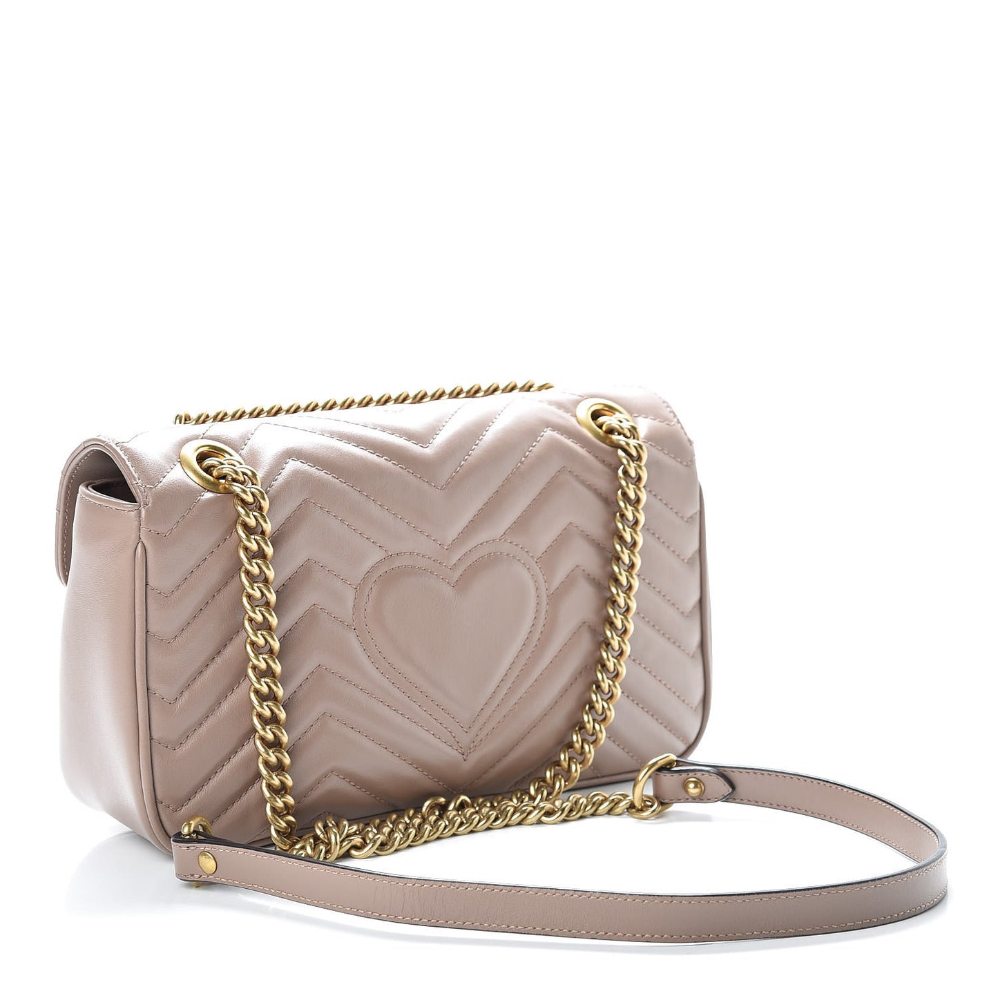 Calfskin Matelasse Small GG Marmont Shoulder Bag Porcelain Rose