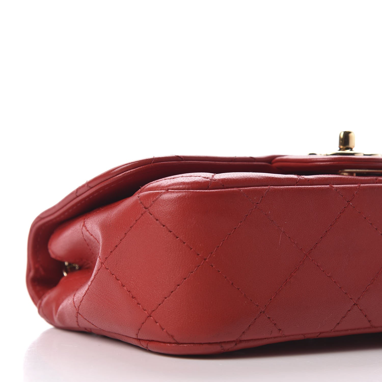 Chanel Lambskin Quilted Extra Mini V For Victory Flap Red 6 of 9