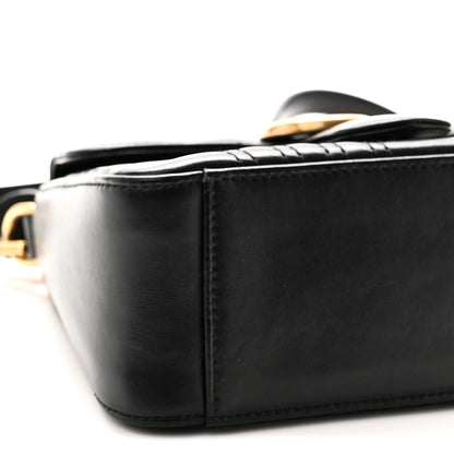 Gucci Calfskin Matelasse Mini GG Marmont Top Handle Shoulder Bag Black 9 of 10