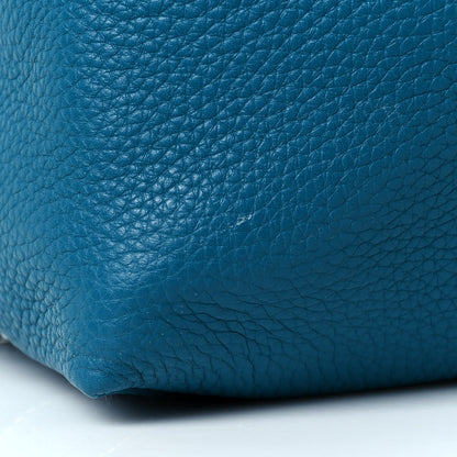 Hermes Taurillon Clemence Double Sens 36 Reversible Tote Bleu Sapphire Izmir 22 of 22