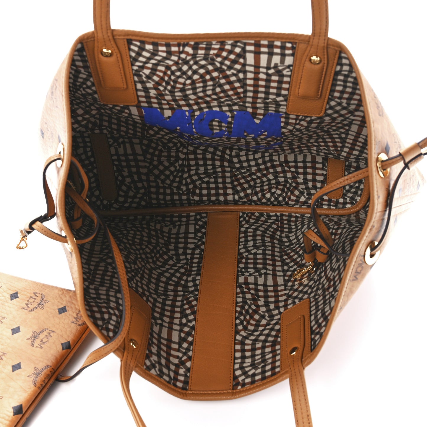 Visetos Medium Liz Reversible Shopper Tote Cognac