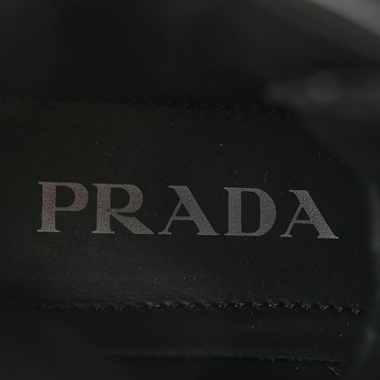 Prada Spazzolato Rois Re-Nylon Metal Triangle Logo Monolith Pouch Pocket 55mm Boots 35.5 Black 6 of 11
