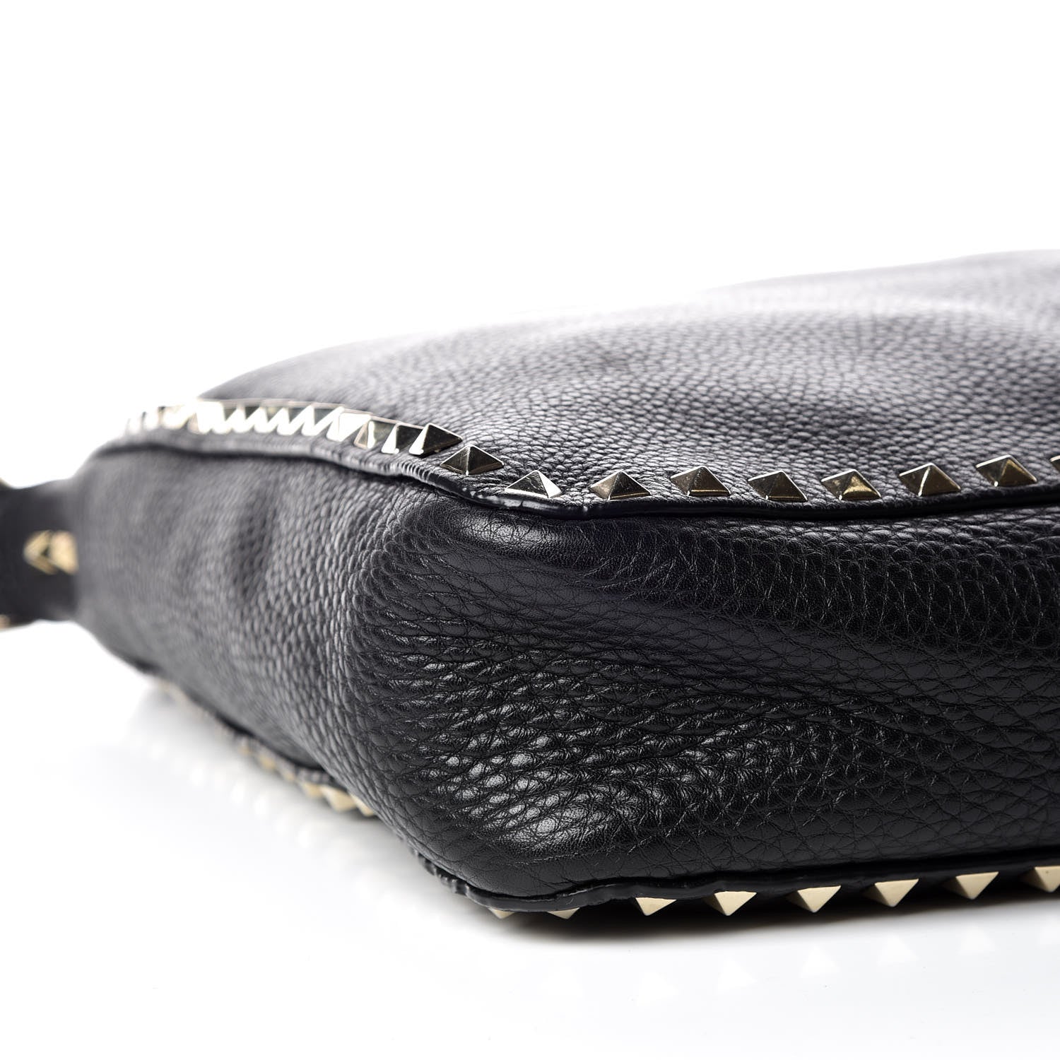 Valentino Garavani Pebbled Calfskin Large Rockstud Flip-Lock Messenger Bag Black 5 of 9