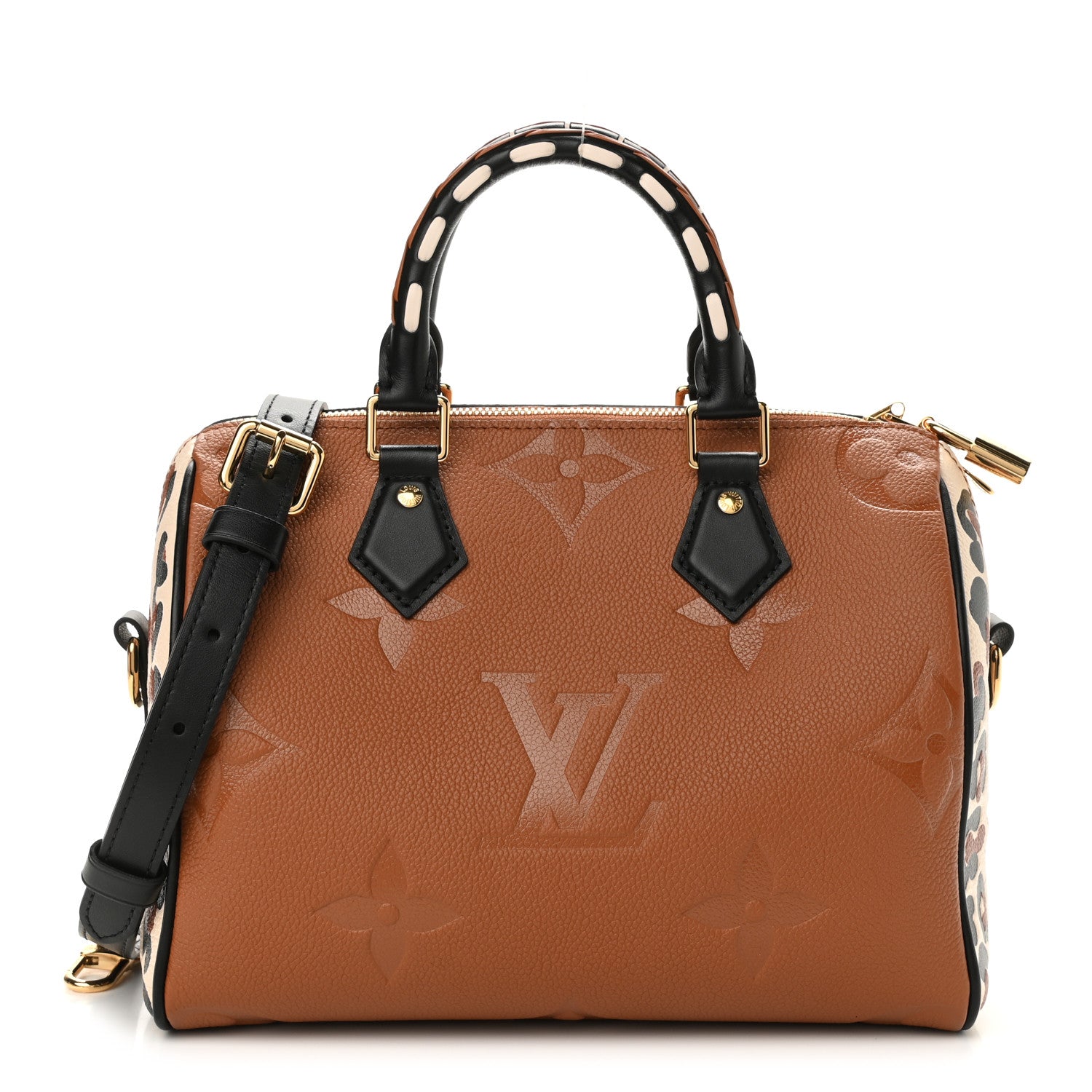 Louis Vuitton Empreinte Monogram Giant Wild At Heart Speedy Bandouliere 25 Caramel 1 of 10