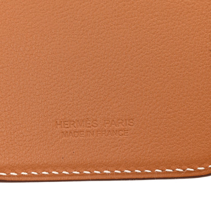 Hermes Swift Stitched Faubourg MagSafe Card Holder Gold Bleu De France Orange 6 of 9