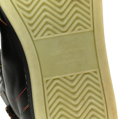 Louis Vuitton Calfskin Rivoli High Top Sneakers 12 Black Multicolor 7 of 9