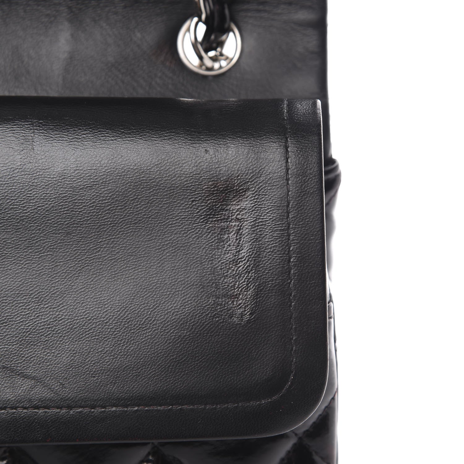 Chanel Patent Quilted Jumbo Double Flap Black 12 of 17