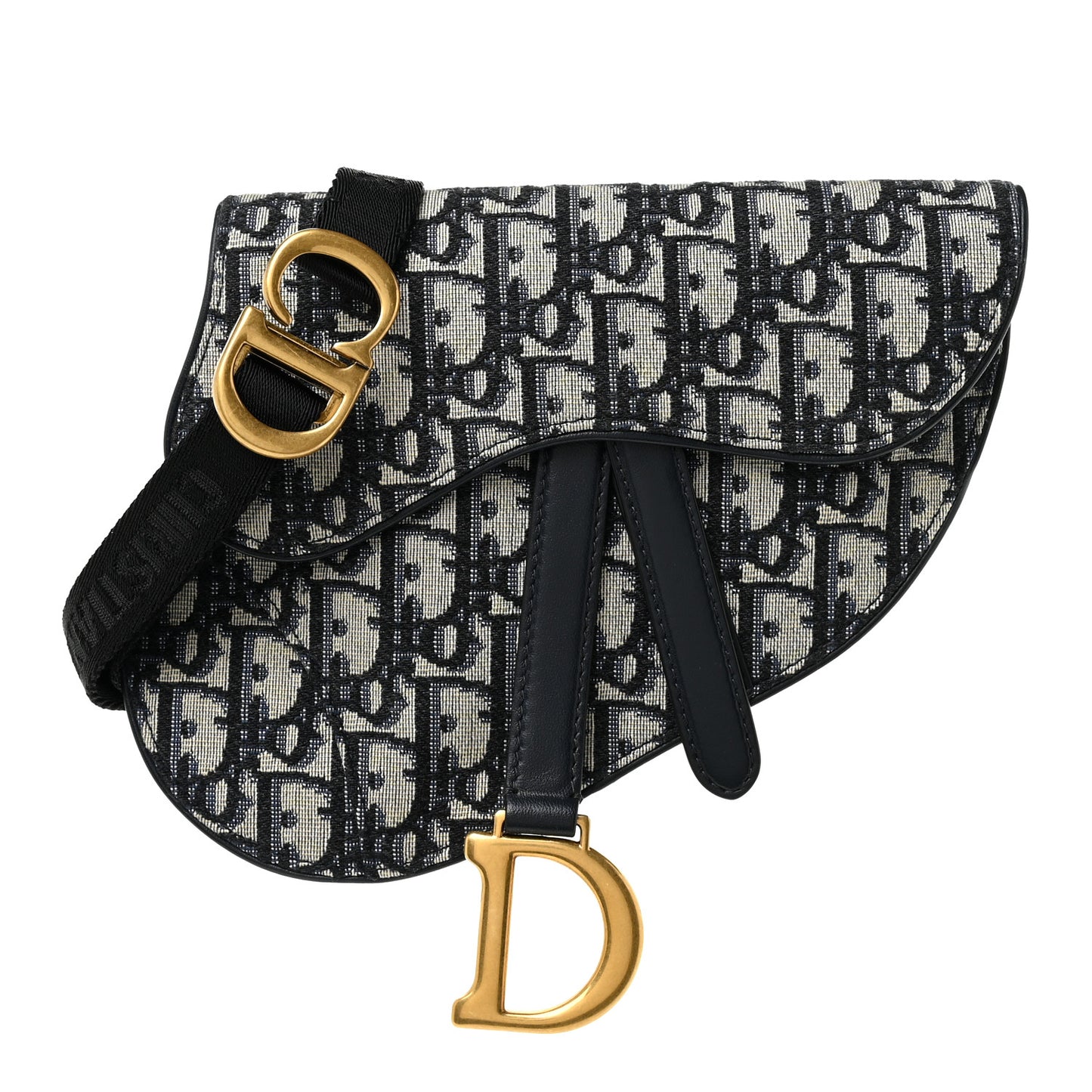 Oblique Saddle Belt Bag Blue