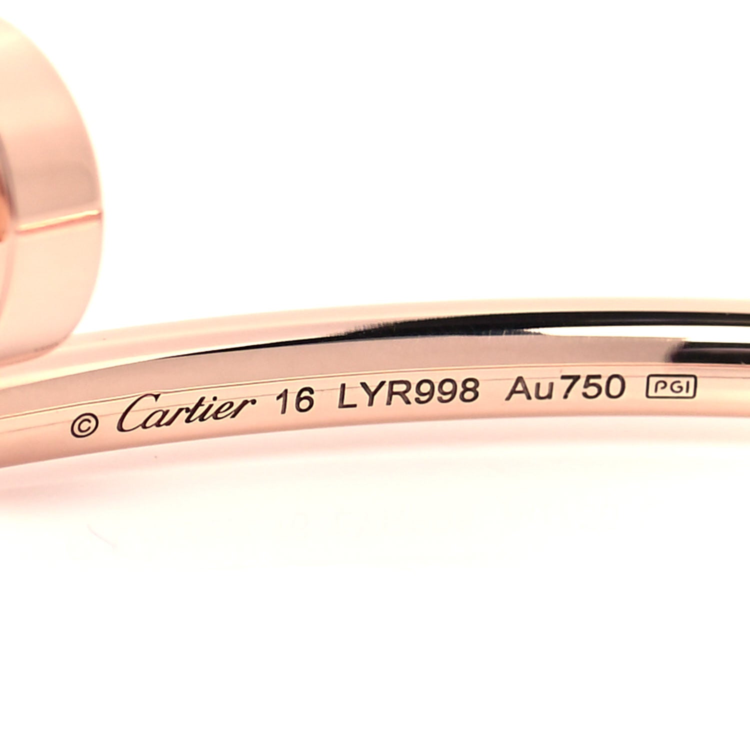 Cartier 18K Pink Gold Small Juste Un Clou Bracelet 16 8 of 10