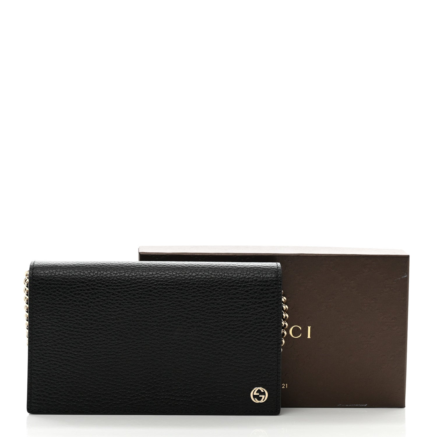 Gucci Dollar Calfskin Medium Betty Chain Wallet Black 11 of 11