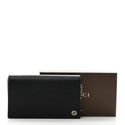 Gucci Dollar Calfskin Medium Betty Chain Wallet Black 11 of 11