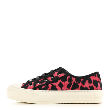 Christian Dior Cotton Mizza Embroidered Walk'N'Dior Low Top Sneakers 36.5 Red Multicolor 1 of 10