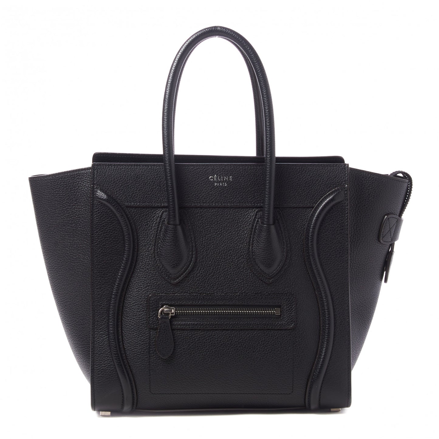 Drummed Calfskin Micro Luggage Black