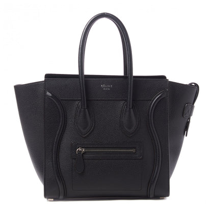 Celine Drummed Calfskin Micro Luggage Black 1 of 10