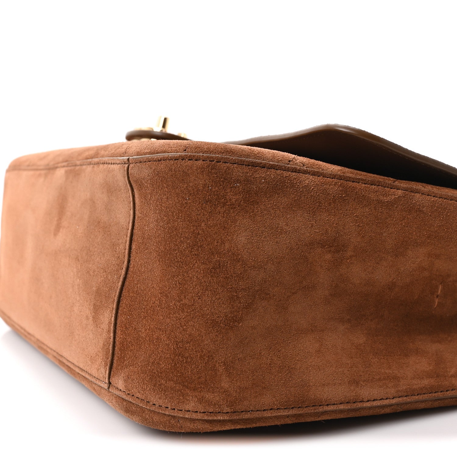Chanel Suede Calfskin Small Souplissimo Maxi Flap Camel 10 of 11