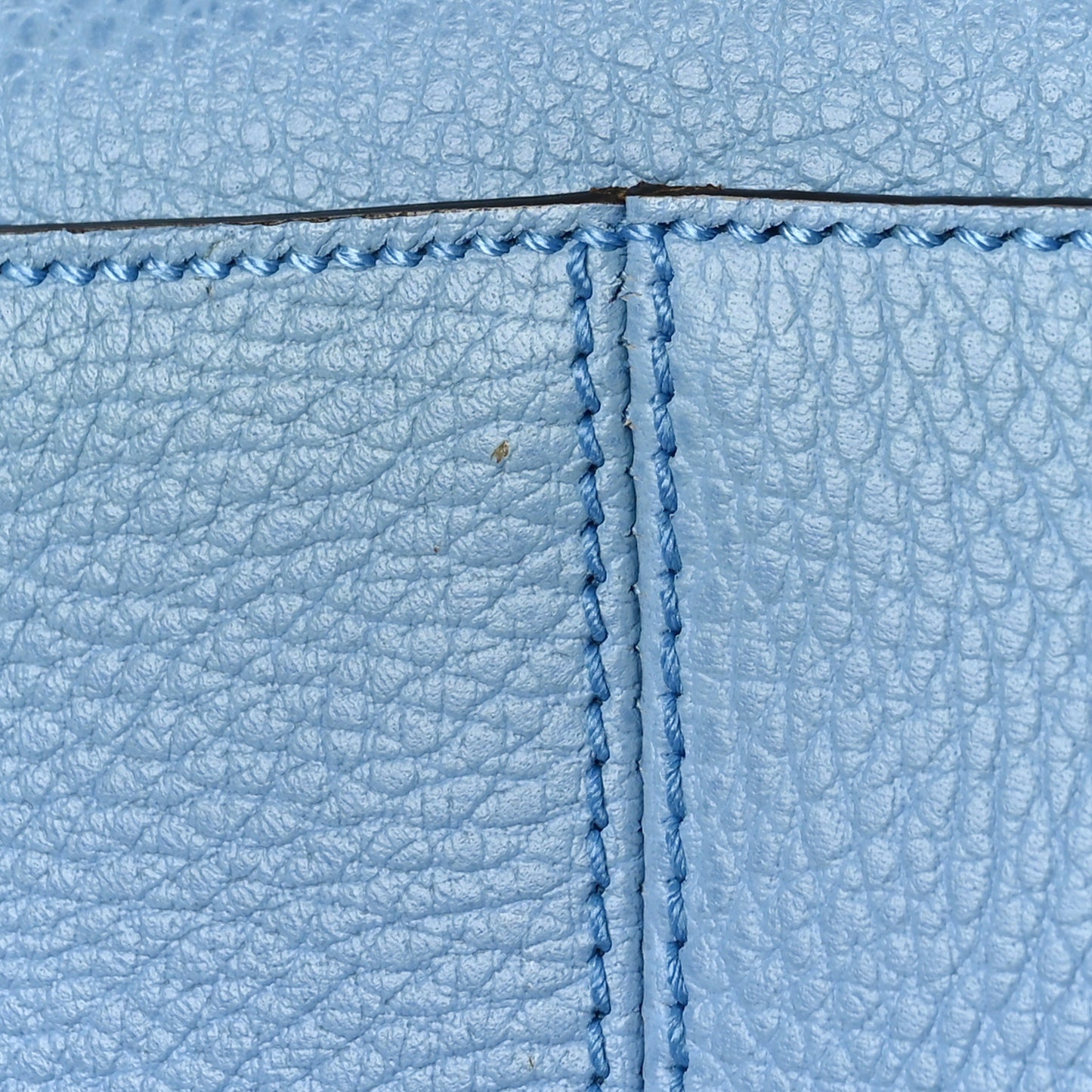 Dollar Calfskin Medium Swing Tote Mineral Blue