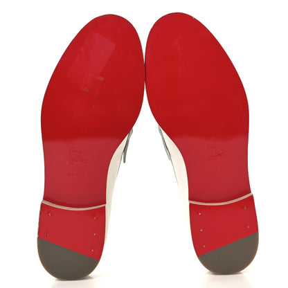 Christian Louboutin Calfskin Mens Penny Flat Loafers 43 White 6 of 9