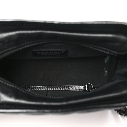 Chanel Aged Calfskin Chevron Quilted Small Gabrielle Hobo Black So Black 5 of 10