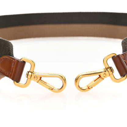 Fendi Canvas Vitello King Bi-Color Baguette Strap Beige 3 of 5