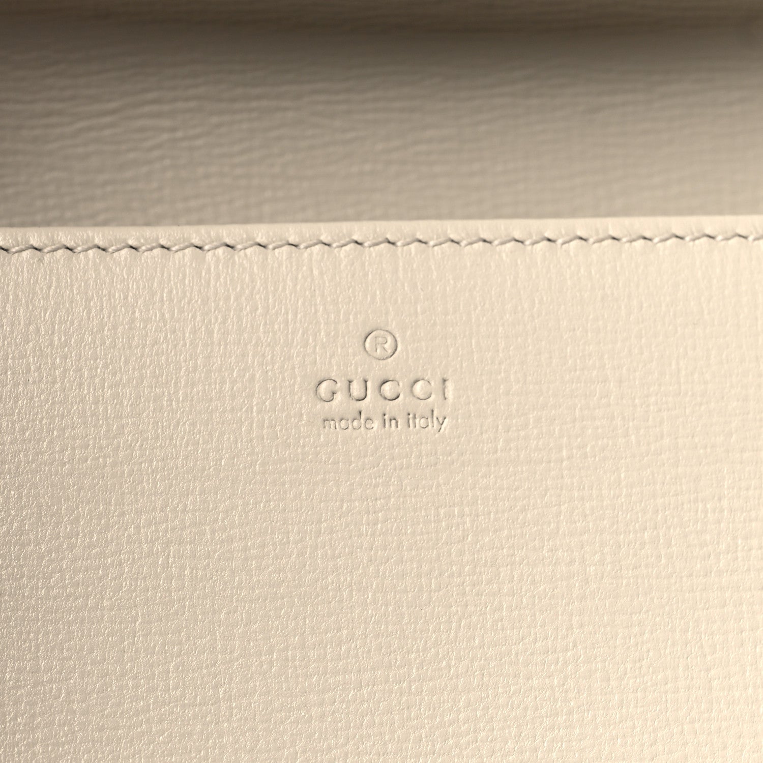 Gucci GG Supreme Monogram Azalea Calfskin Horsebit 1955 Wallet On Chain Beige Ebony Mystic White 6 of 10
