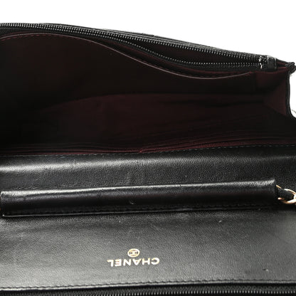 Chanel Lambskin Quilted Wallet On Chain WOC Black 7 of 10