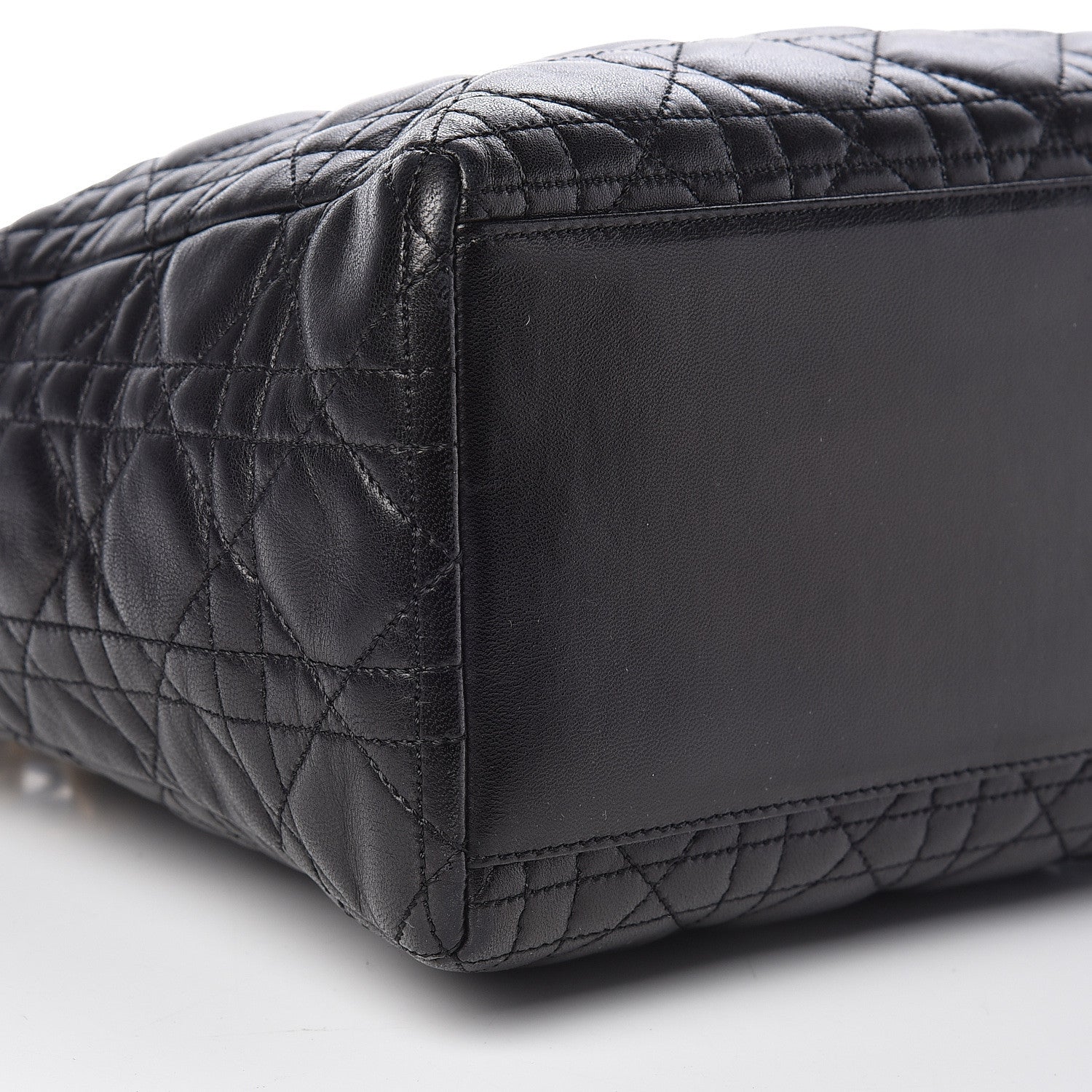 Christian Dior Lambskin Cannage Medium Lady Dior Black 8 of 13