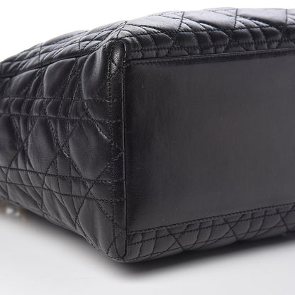 Christian Dior Lambskin Cannage Medium Lady Dior Black 8 of 13