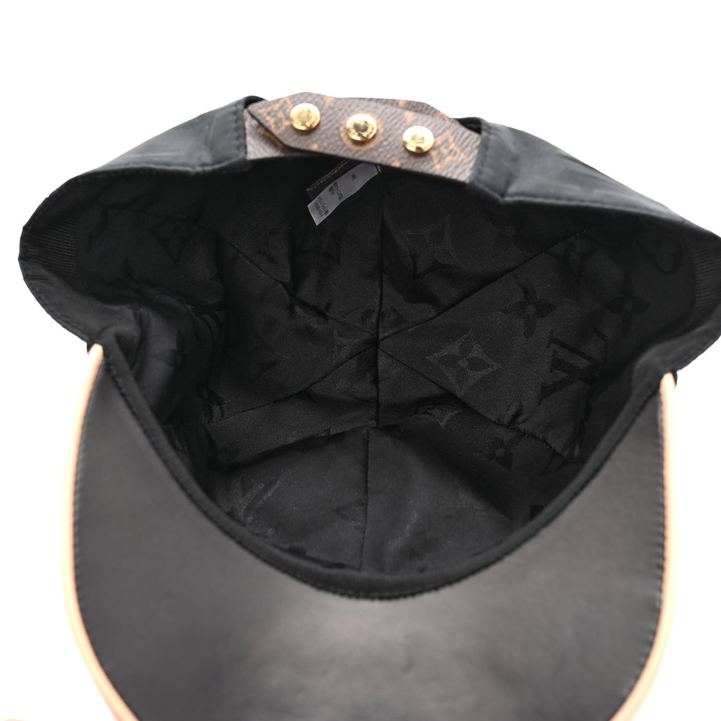 Polyester Silk Monogram LV Get Ready Cap M Black