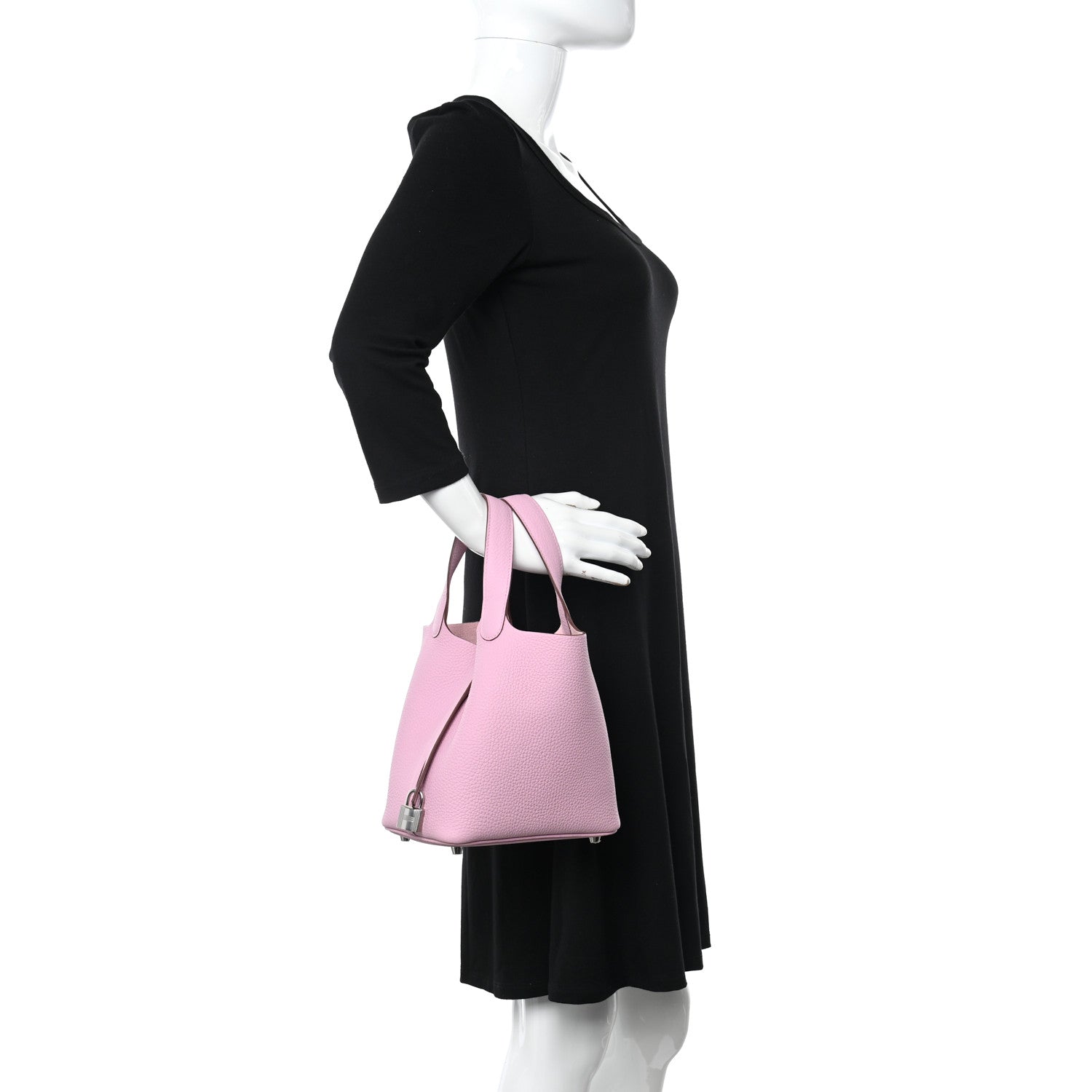 Hermes Taurillon Clemence Picotin Lock 18 PM Mauve Sylvestre 2 of 11