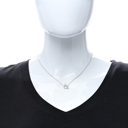 Hermes 18K White Gold Diamond Finesse Pendant Necklace 3 of 6