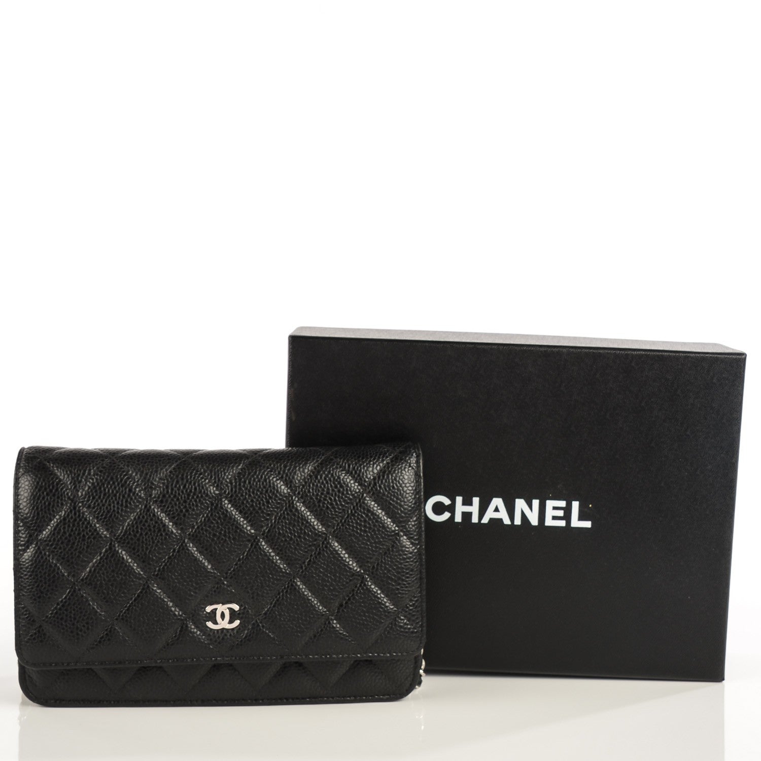 Chanel Caviar Quilted Wallet On Chain WOC Black 5 of 9