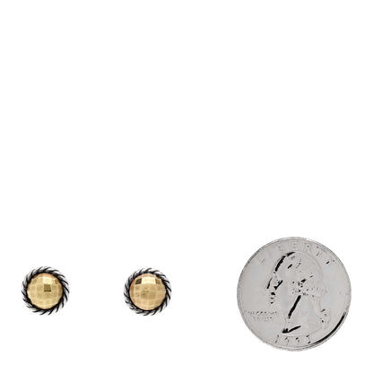 David Yurman Sterling Silver 18K Yellow Gold Petite Chatelaine Earrings 2 of 4