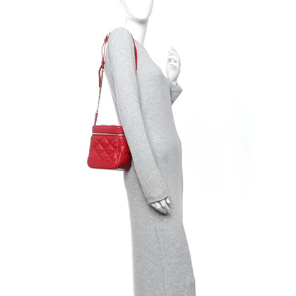 Saint Laurent Grain de Poudre Quilted 80's Vanity Bag Rouge Eros 2 of 12