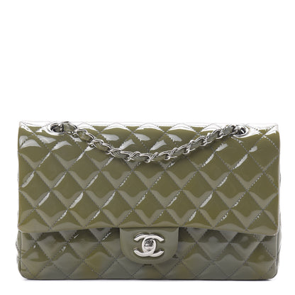Chanel Patent Calfskin Quilted Medium Double Flap Grey 1 of 14