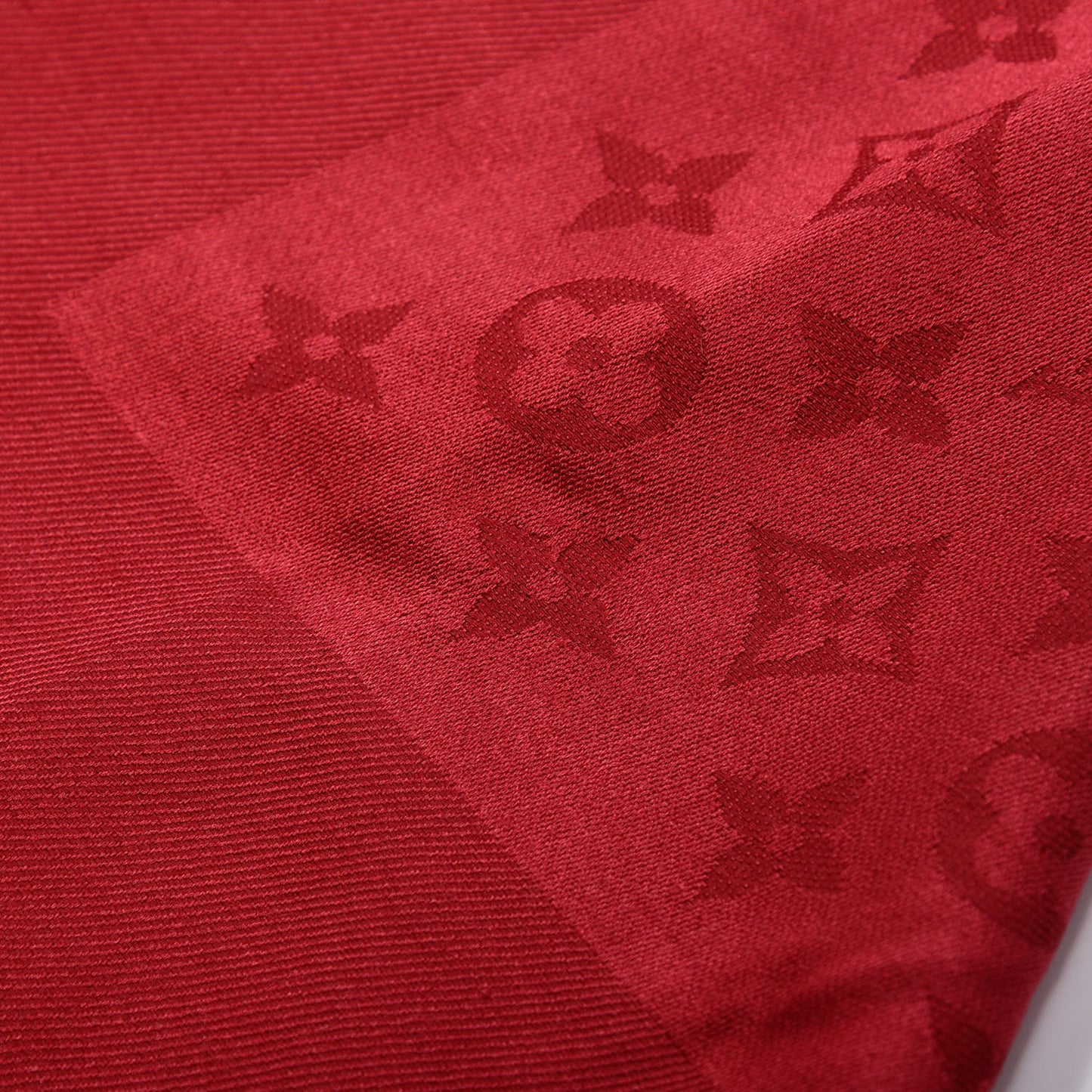 Silk Wool Monogram Shawl Pomme D'Amour