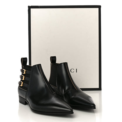 Gucci Cordovan Lux Ankle Boots 38 Black 10 of 10