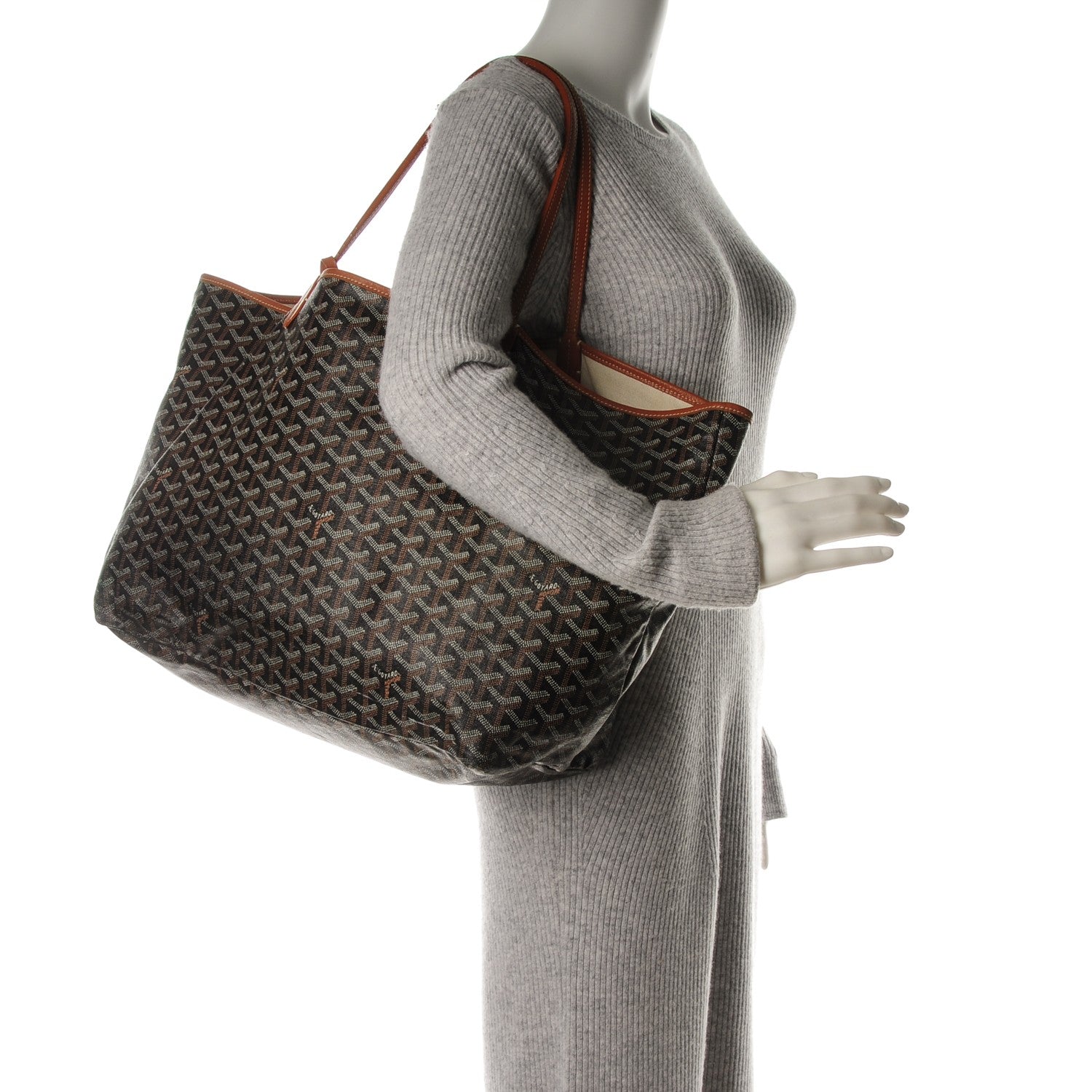 Goyard Goyardine Saint Louis GM Black Gold 2 of 13