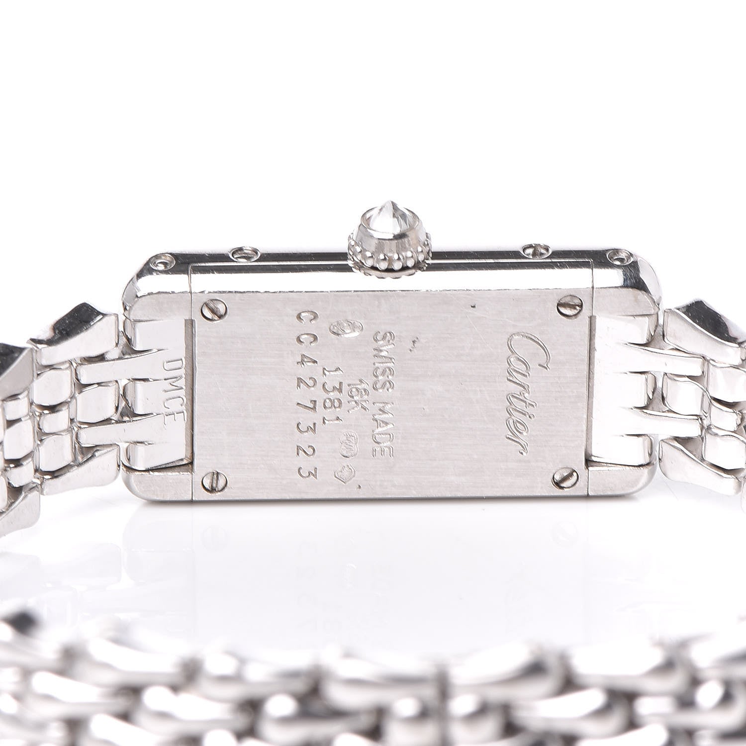 Cartier 18K White Gold Diamond 14mm Mini Tank Louis Quartz Watch 6 of 8
