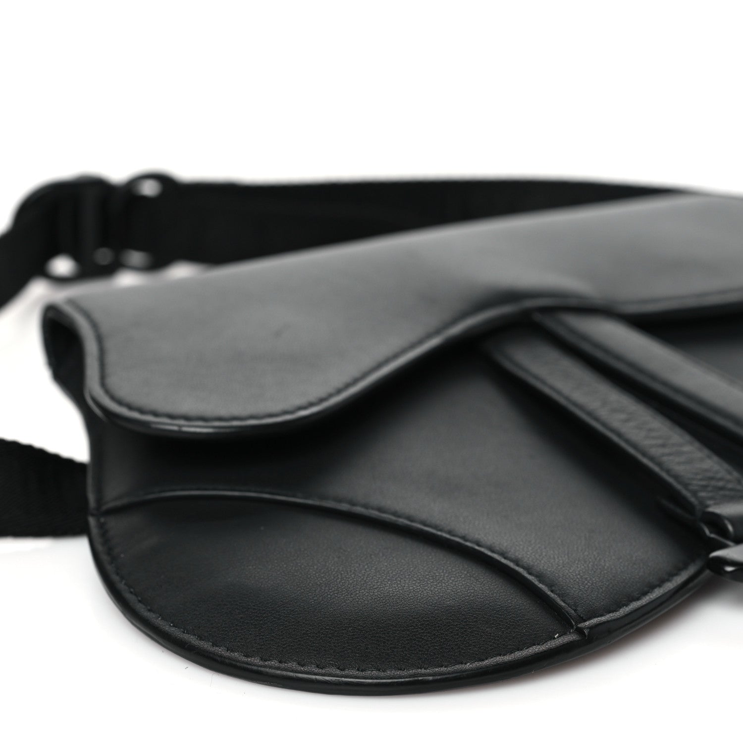 Christian Dior Ultra Matte Calfskin Saddle Belt Bag Black 8 of 9