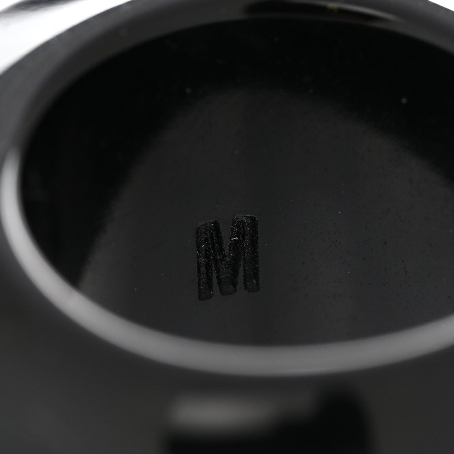 Resin Swarovski Crystal Inclusion Ring M 53 6.5 Black