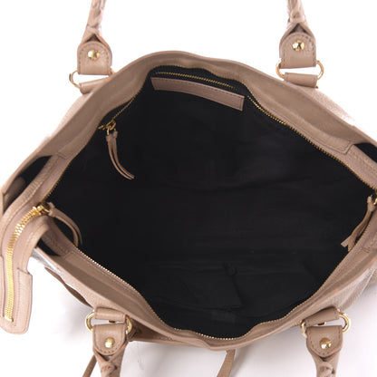 Balenciaga Chevre Gold Metallic Edge Hardware City Rose Des Sables 5 of 13