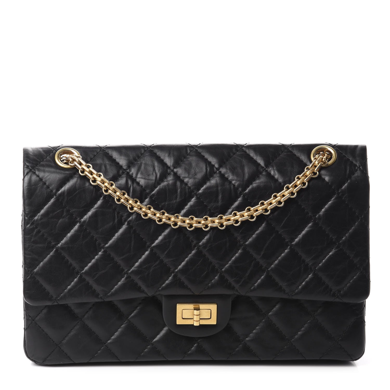 Chanel Aged Calfskin Quilted 2.55 Reissue 226 Flap Black 1 of 11