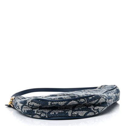 Christian Dior Monogram Mini Saddle Pochette Navy 4 of 11