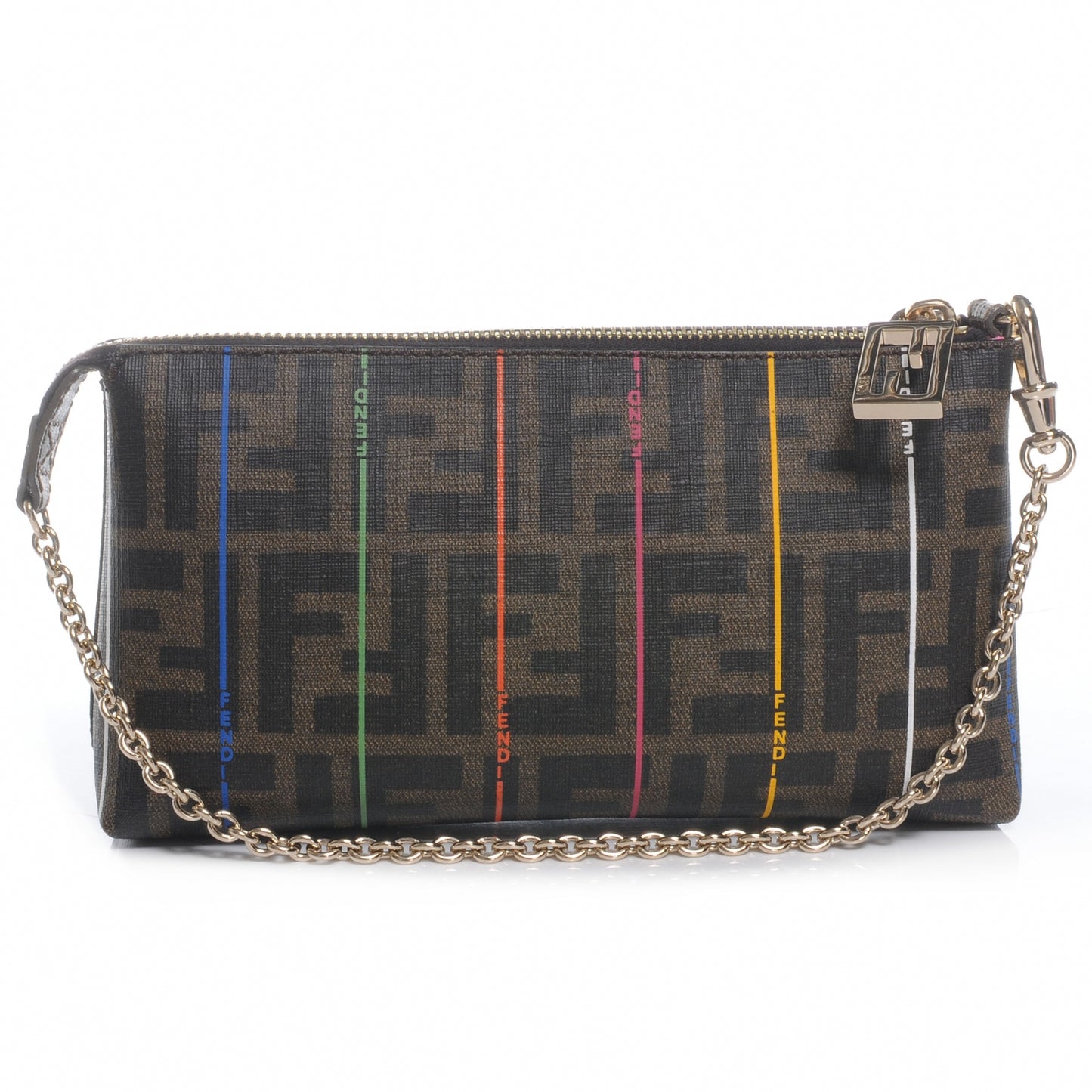 Zucca Spalmati Striped Pochette Tobacco Multicolor