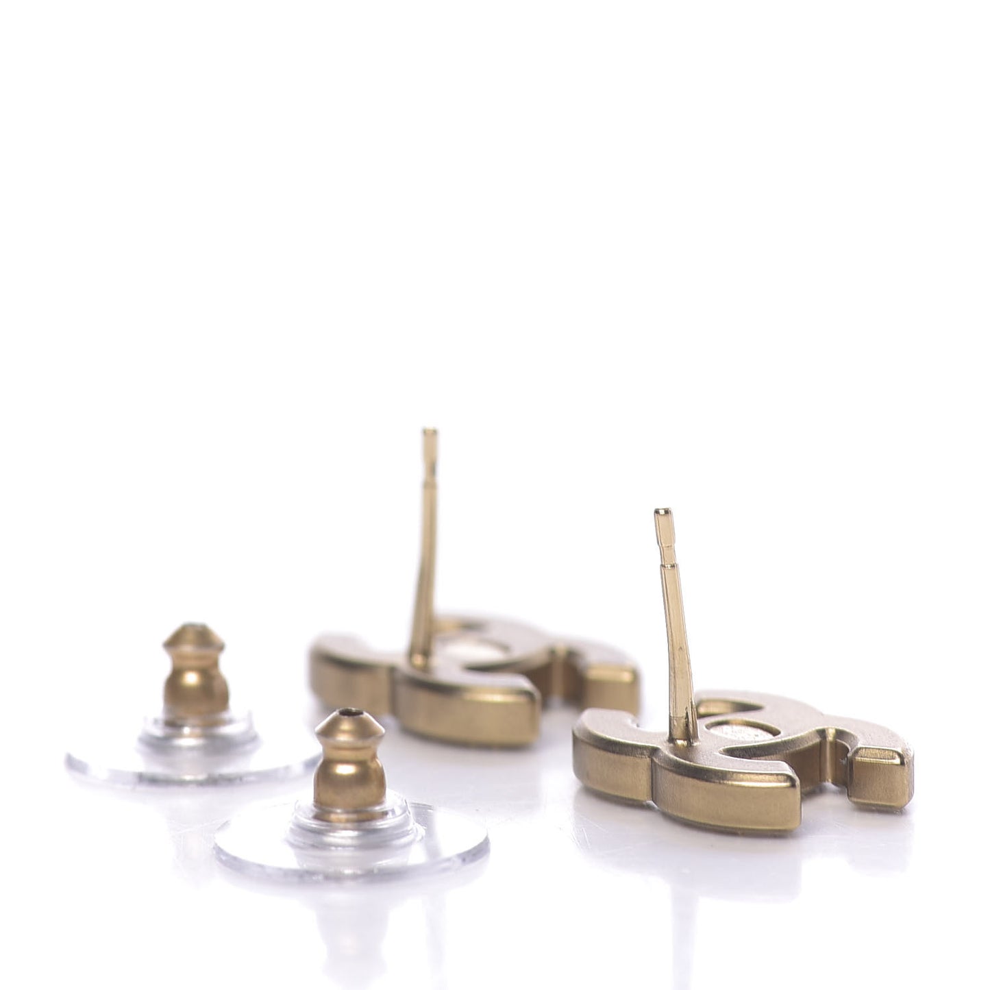 Crystal CC Earrings Gold