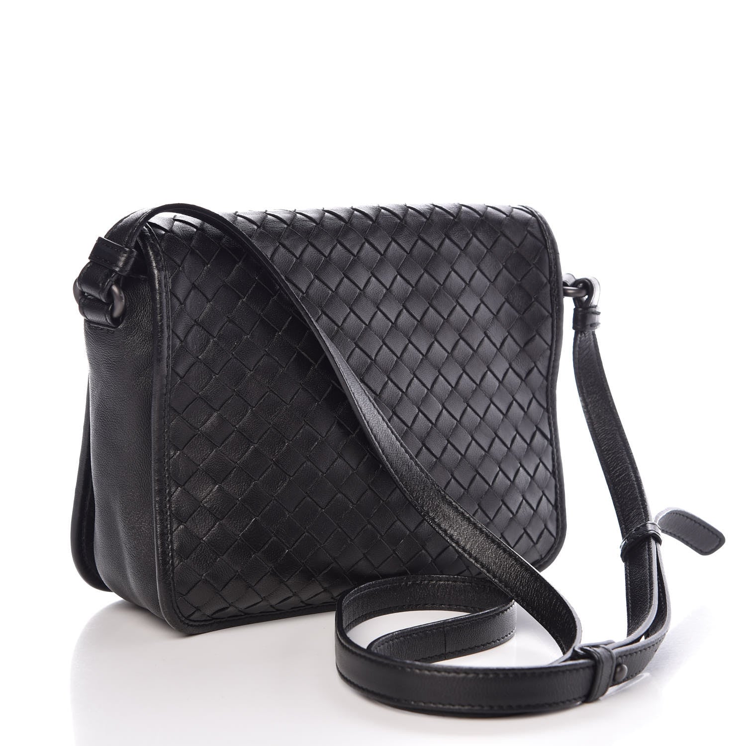 Bottega Veneta Nappa Intrecciato Messenger Bag Black 3 of 7