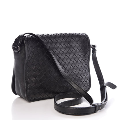 Bottega Veneta Nappa Intrecciato Messenger Bag Black 3 of 7