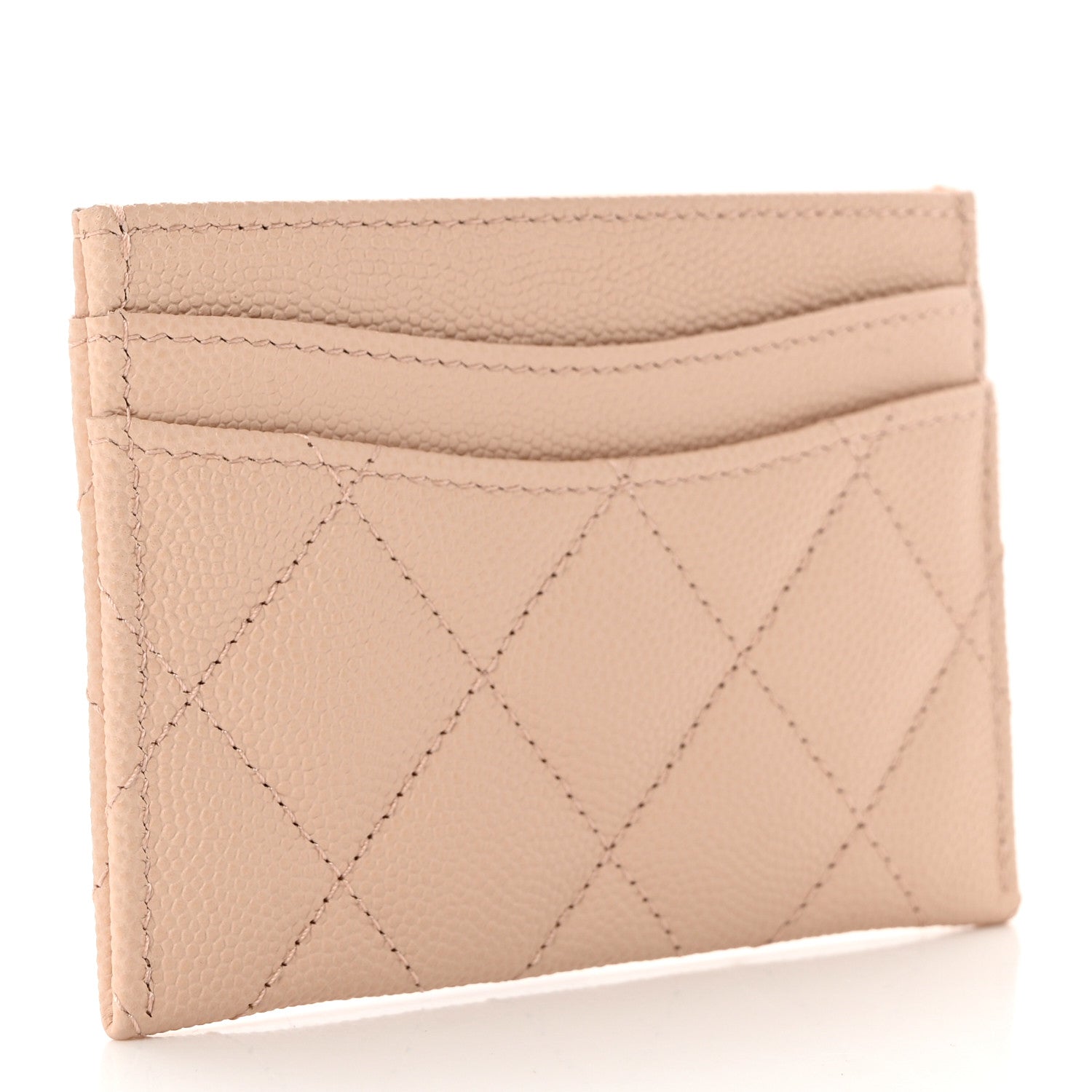 Chanel Caviar Quilted Card Holder Light Beige 3 of 9