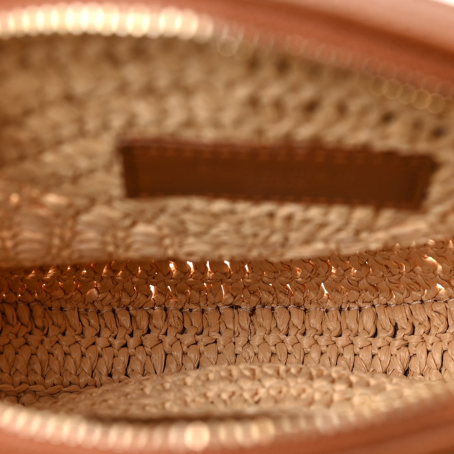 Raffia Round Camera Bag Beige Naturel