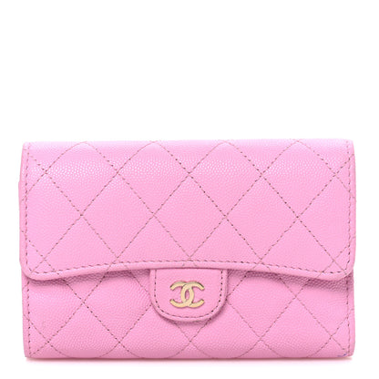 Chanel Caviar Quilted Medium Flap Wallet Pink 1 of 9